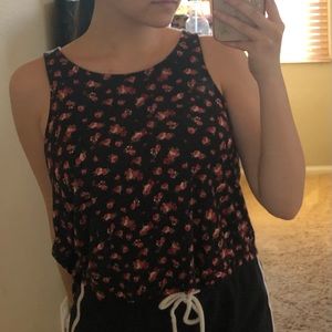 Black Tank Top With Red Roses From Forever 21!